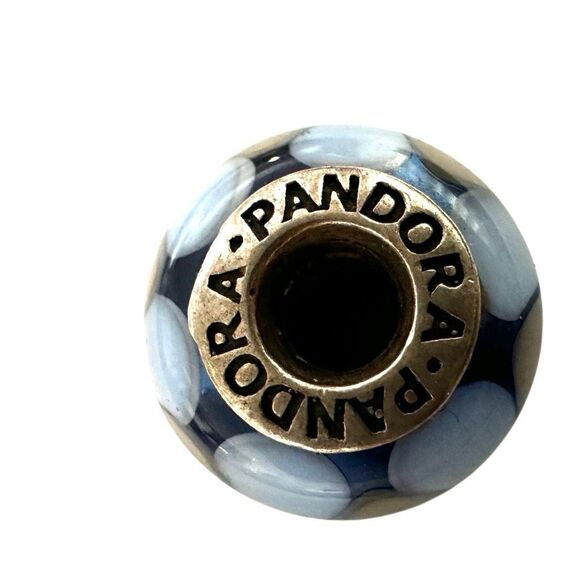 PANDORA Unique Blue Captivating Murano Glass Charm 925 - Picture 7 of 12